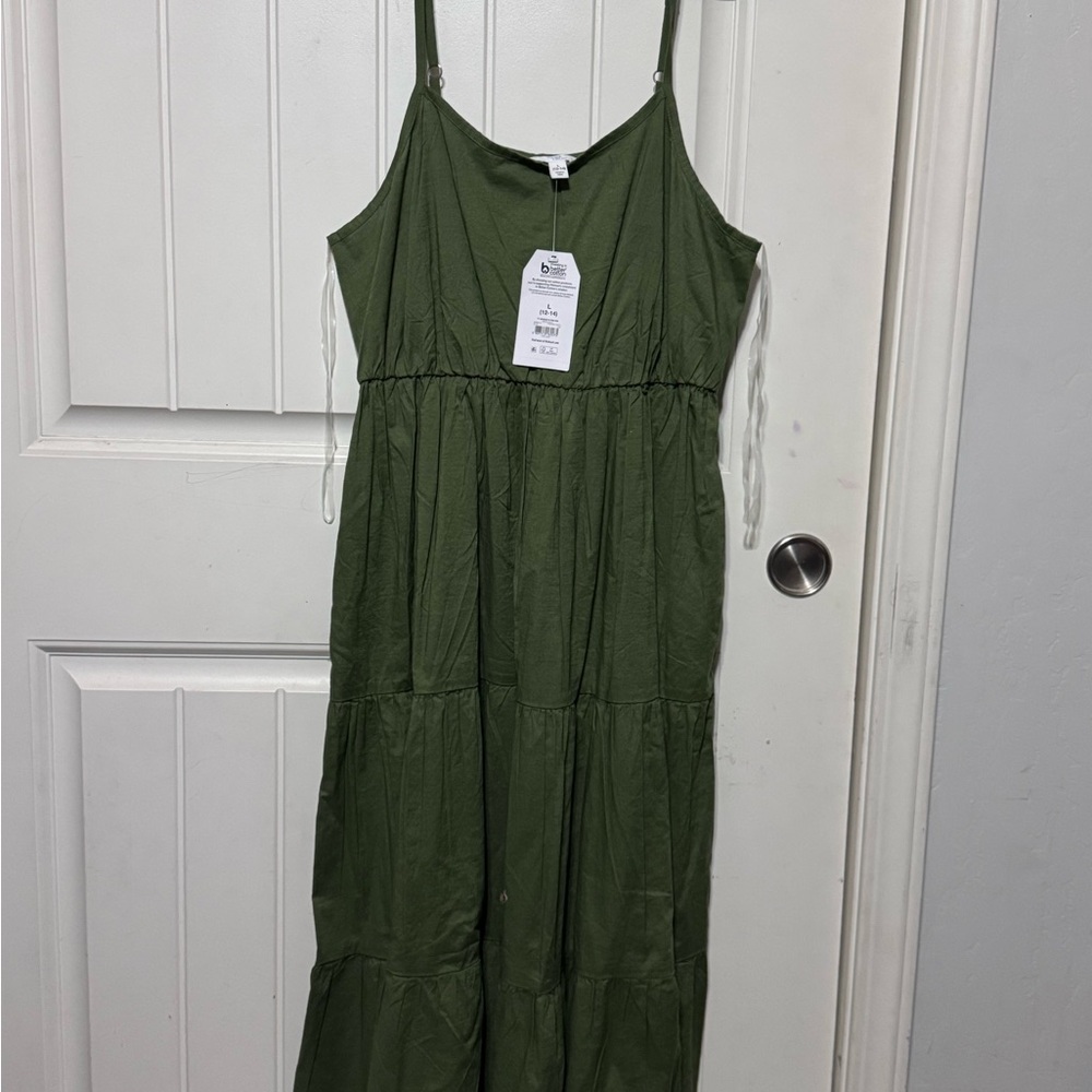 Time and Tru Olive Green Maxi Dress